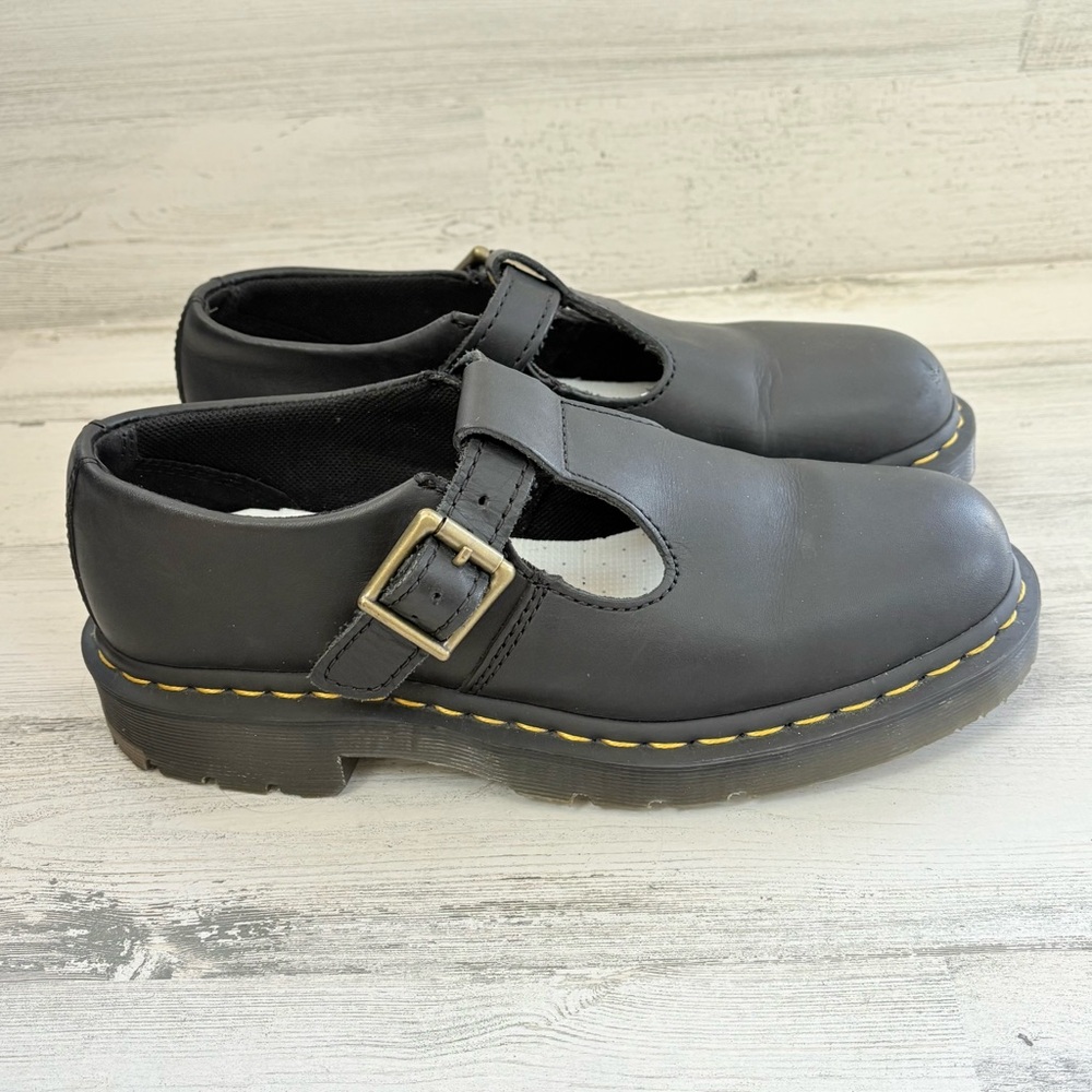 Dr. Martens Women’s Size 9 US Polly Smooth Leather Mary Jane Shoes In Black